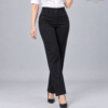 01 BK 3 Black Relaxed-Fit Formal Pant