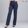 Navy Blue Relaxed-Fit Formal Pant