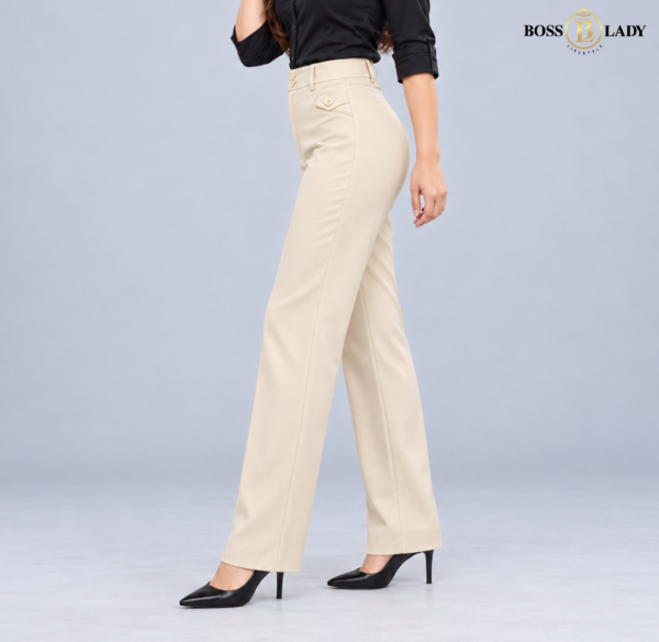Light Cream Relaxed-Fit Formal Pant
