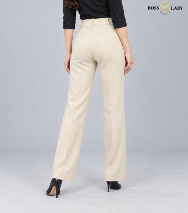 Light Cream Relaxed-Fit Formal Pant