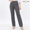 Charcoal Gray Relaxed-Fit Formal Pant