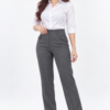 Charcoal Gray Relaxed-Fit Formal Pant