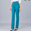 Teal Blue Relaxed-Fit Formal Pant