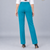 Teal Blue Relaxed-Fit Formal Pant