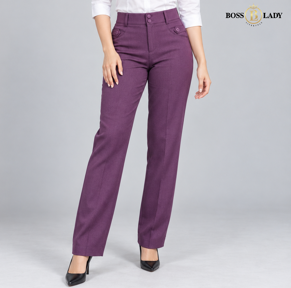 Royal Purple Relaxed-Fit Formal Pant