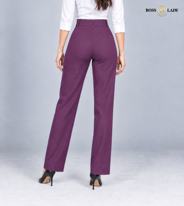 01 PR 4 Royal Purple Relaxed-Fit Formal Pant