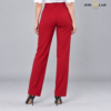 Crimson Red Relaxed-Fit Formal Pant