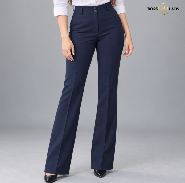 Navy Blue Belly-Straight Formal Pant