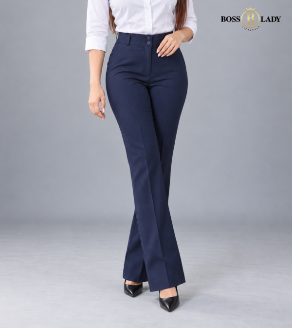 Navy Blue Belly-Straight Formal Pant