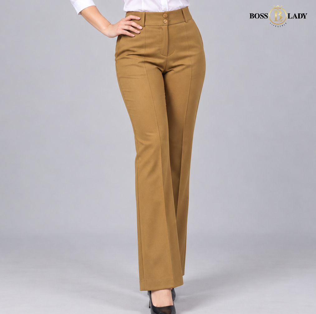 Golden Tan Belly-Straight Formal Pant