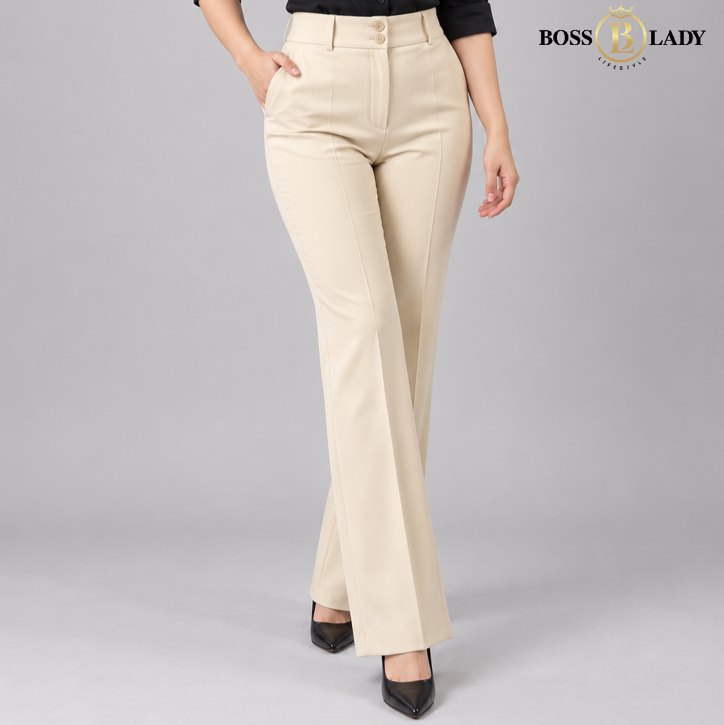 Light Cream Belly-Straight Formal Pant