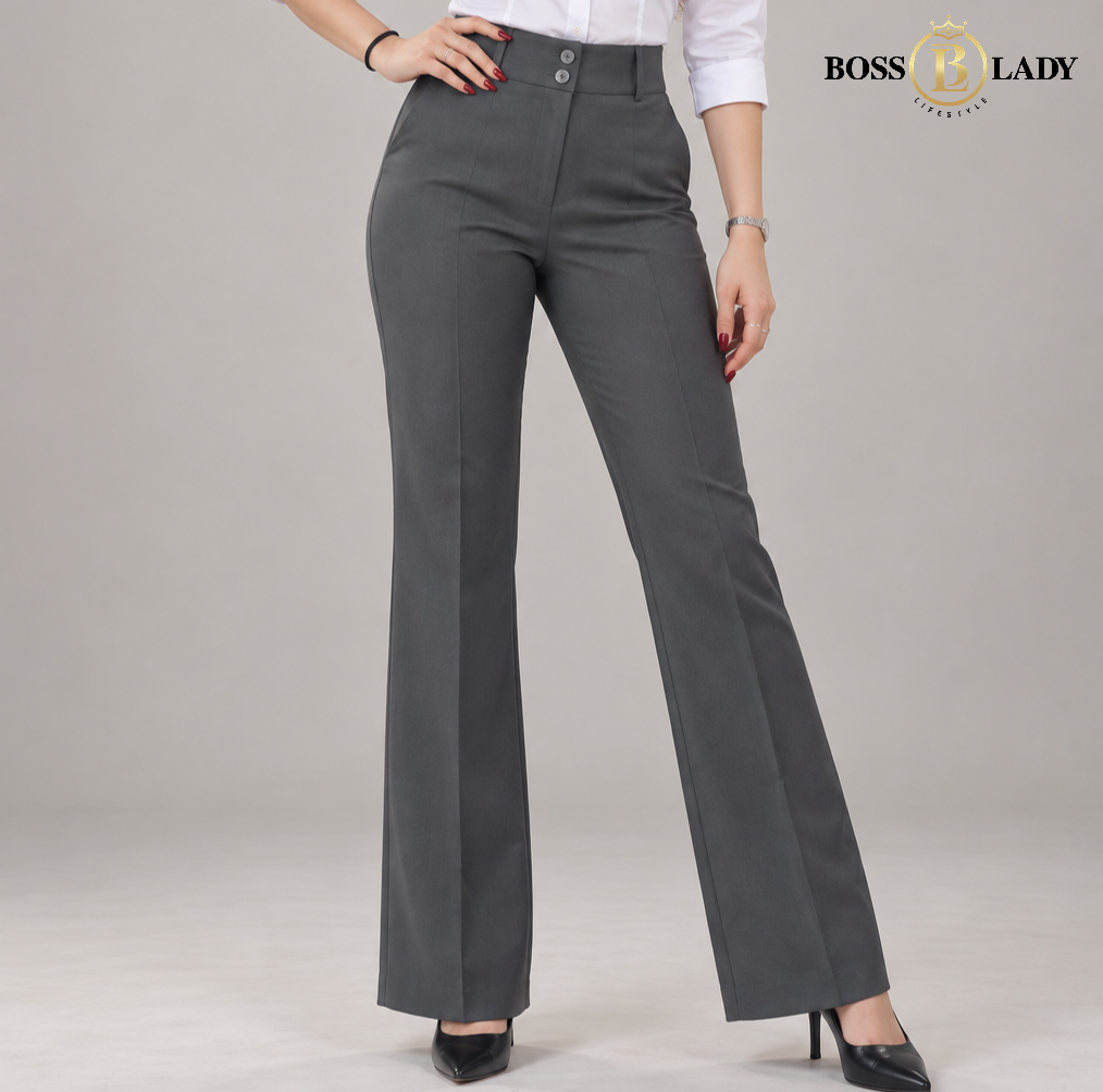 Charcoal Gray Belly-Straight Formal Pant