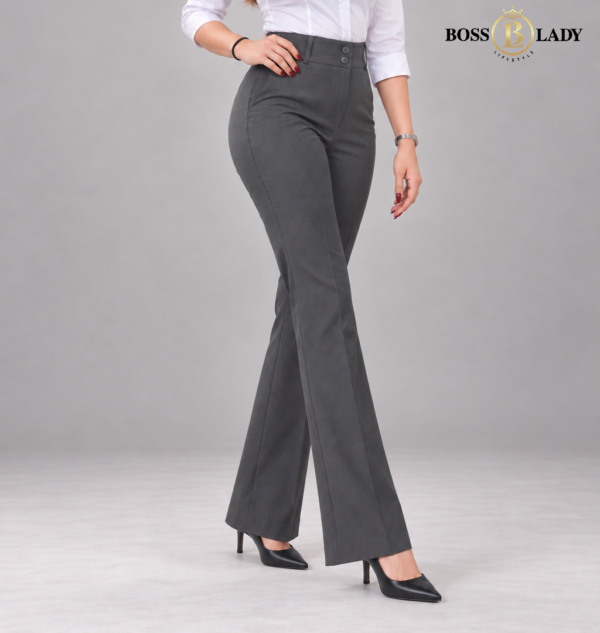 Charcoal Gray Belly-Straight Formal Pant