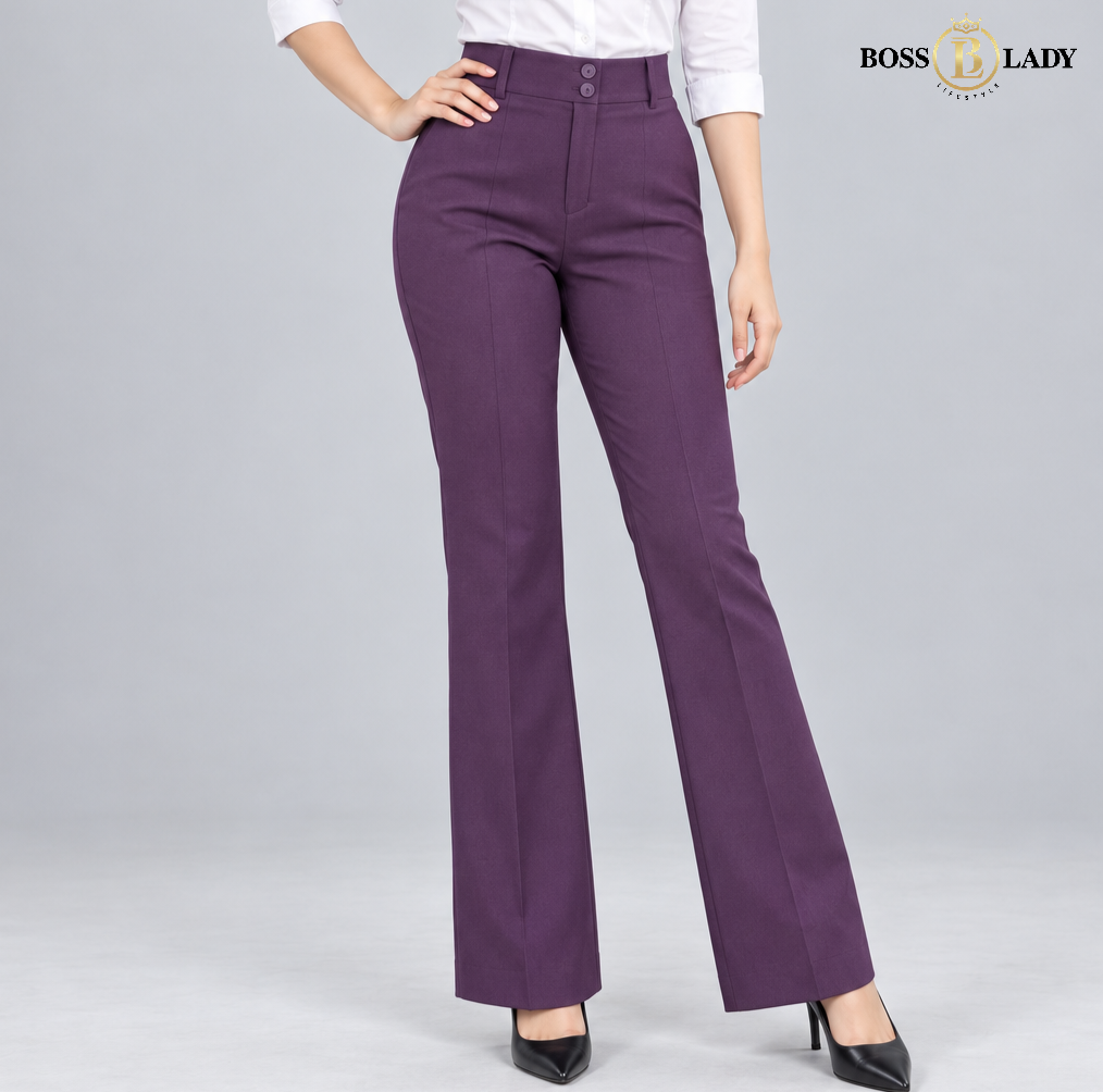 Royal Purple Belly-Straight Formal Pant