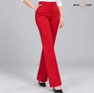 Crimson Red Belly-Straight Formal Pant