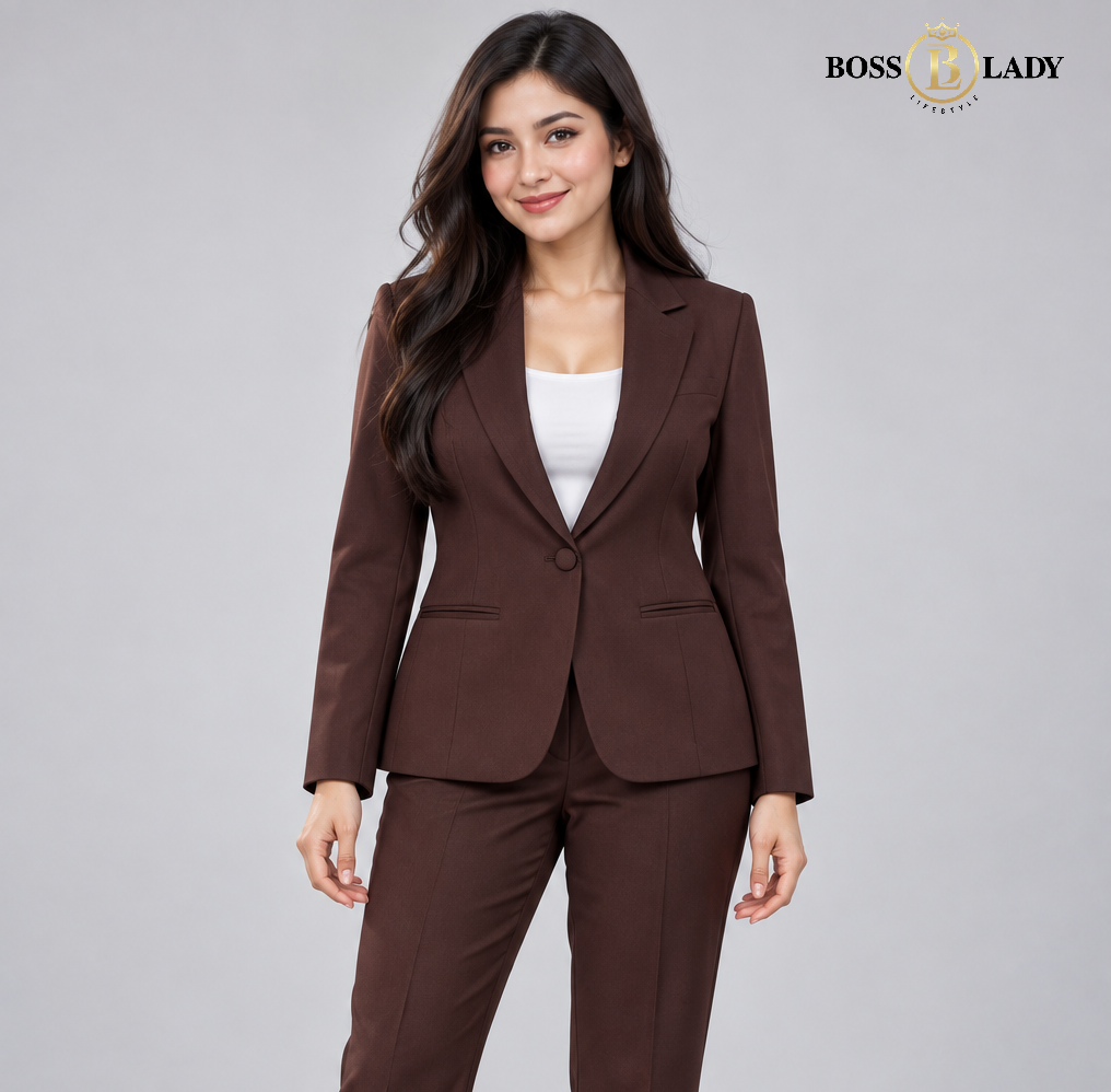 Coffee Brown Formal Blazer