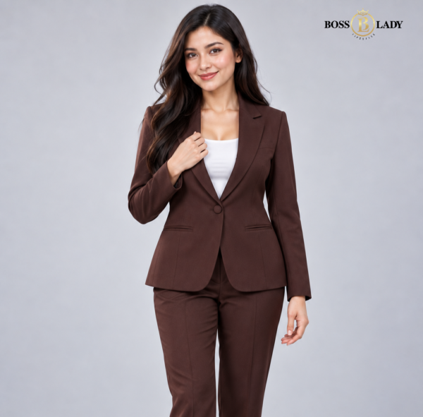 Coffee Brown Formal Blazer