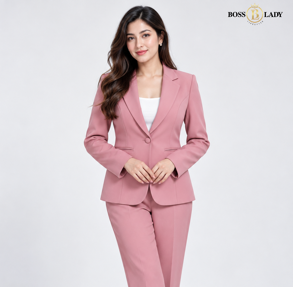 Classic Pink Formal Blazer