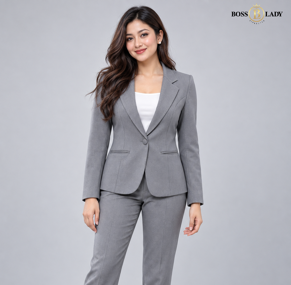 Steel Gray Formal Blazer