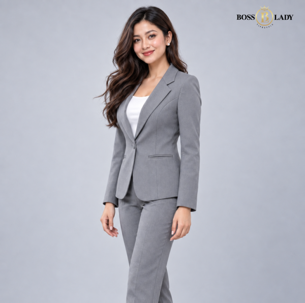 Steel Gray Formal Blazer