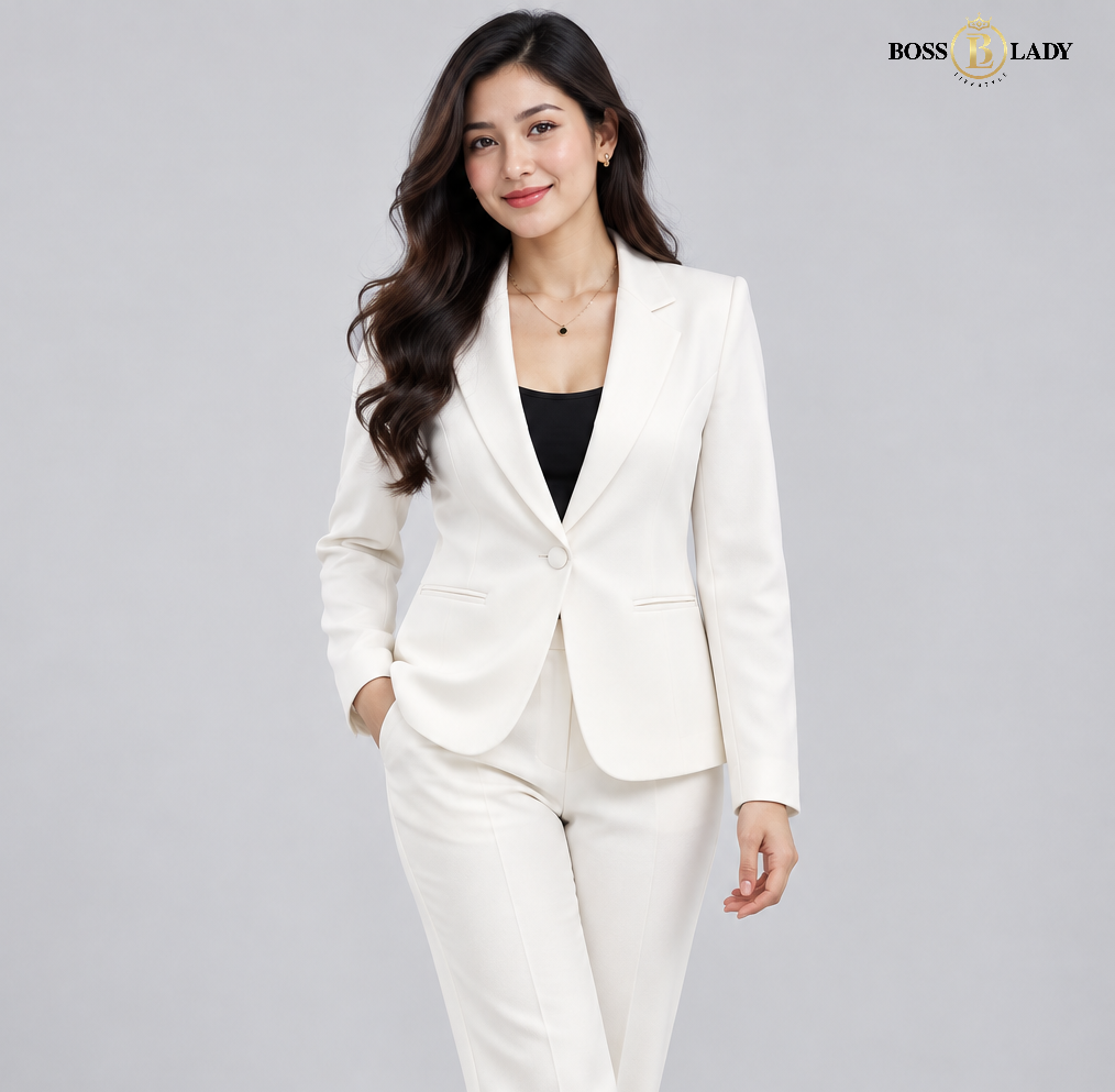 Ivory White Formal Blazer