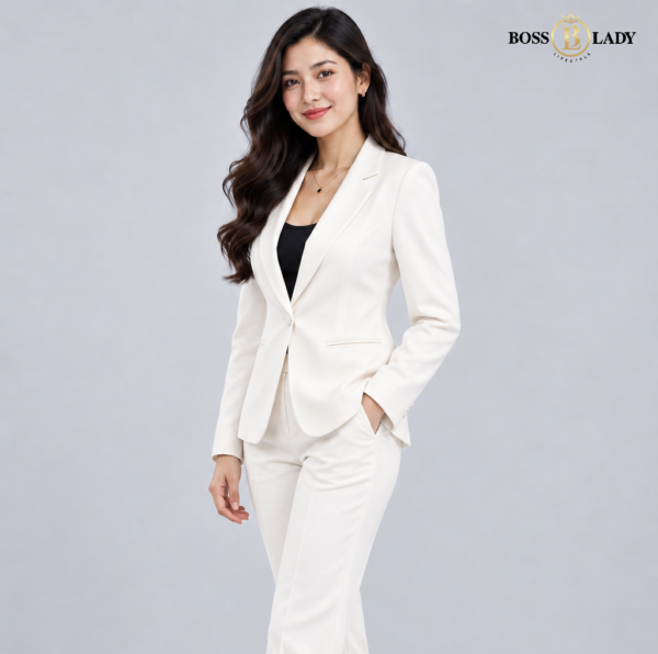 Ivory White Formal Blazer