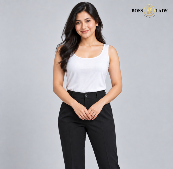 Black Twist-Front Cropped Silk Shirt