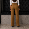 Camel Brown Belly-Straight Formal Pant