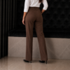 brown p4 Coffee Brown Relaxed-Fit Formal Pant