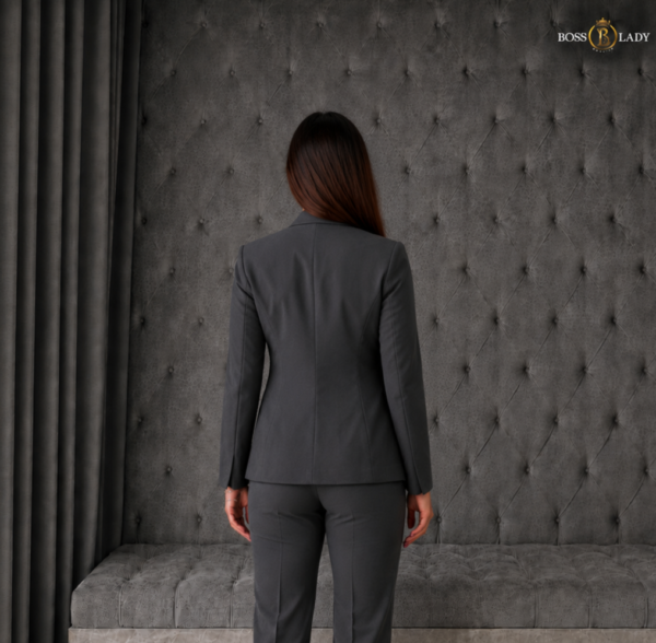 darkgray coat4 Charcoal Gray Formal Blazer