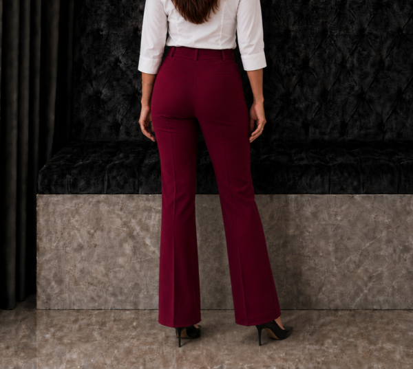 Maroon Belly-Straight Formal Pant