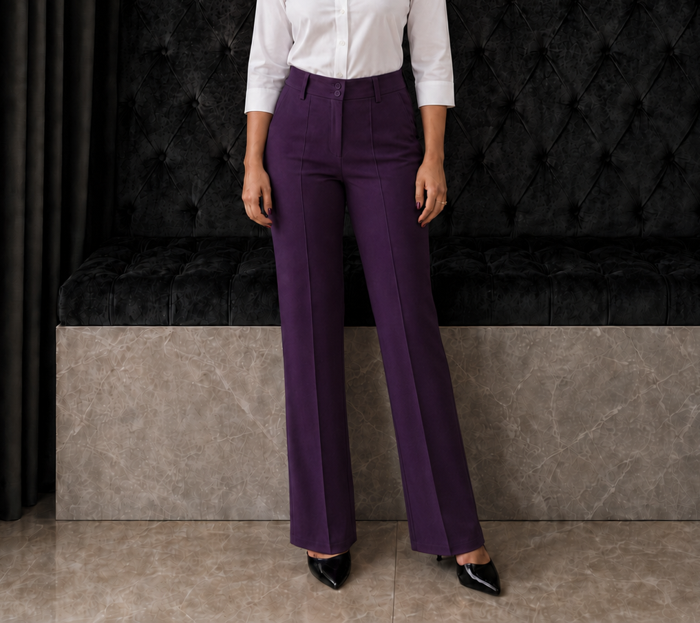 Royal Purple Belly-Straight Formal Pant