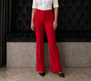 Crimson Red Belly-Straight Formal Pant