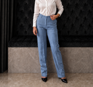 sky blue p Sky Blue Relaxed-Fit Formal Pant