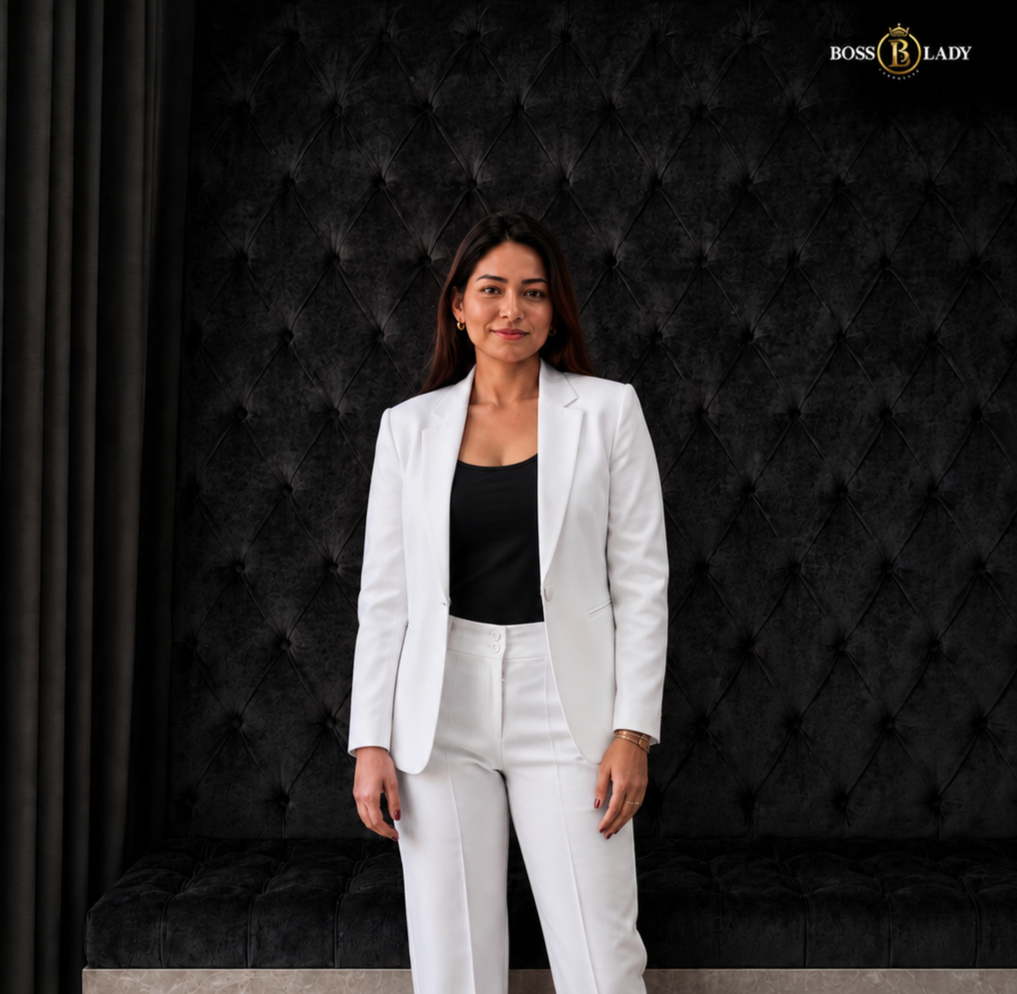 Ivory White Formal Blazer