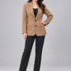 Signature Single-Breasted Brown Blazer