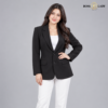 Classic Tailored Two-Button Black Blazer