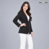 Classic Tailored Two-Button Black Blazer