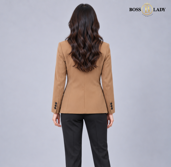 Signature Single-Breasted Brown Blazer