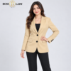 00 2CR 2 Signature Single-Breasted Cream Blazer
