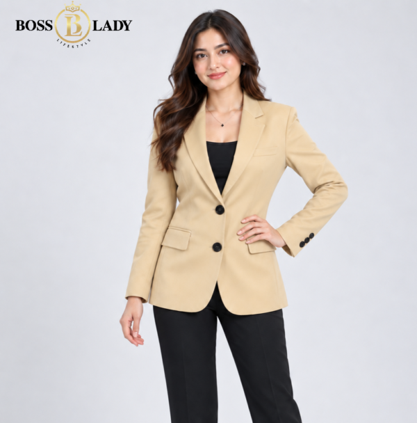 Signature Single-Breasted Cream Blazer