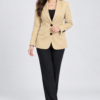 00 2CR 5 Signature Single-Breasted Cream Blazer