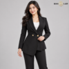 Tailored Peplum Black Blazer