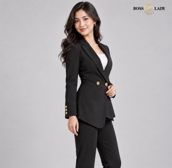 Tailored Peplum Black Blazer