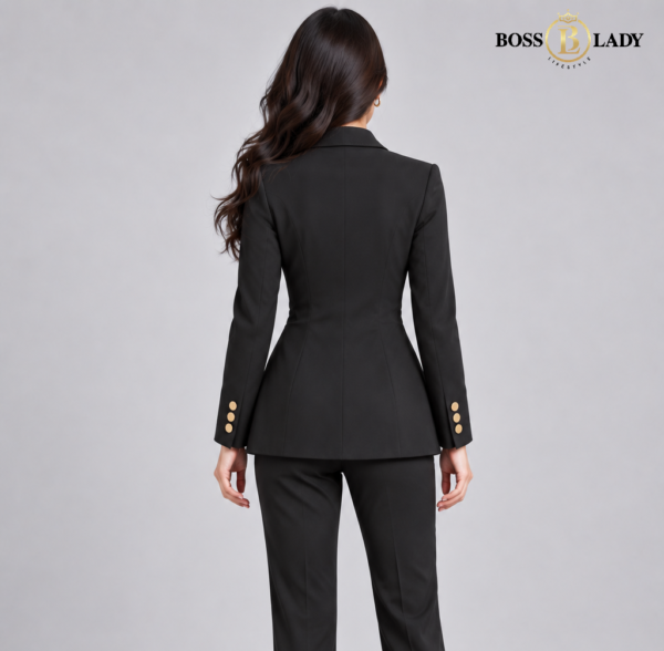 Tailored Peplum Black Blazer