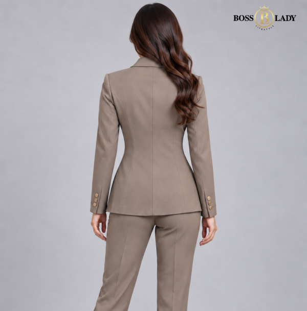 Tailored Peplum Brown Blazer