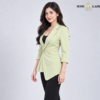 Light Green Double-Breasted Longline Blazer
