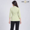 Light Green Double-Breasted Longline Blazer
