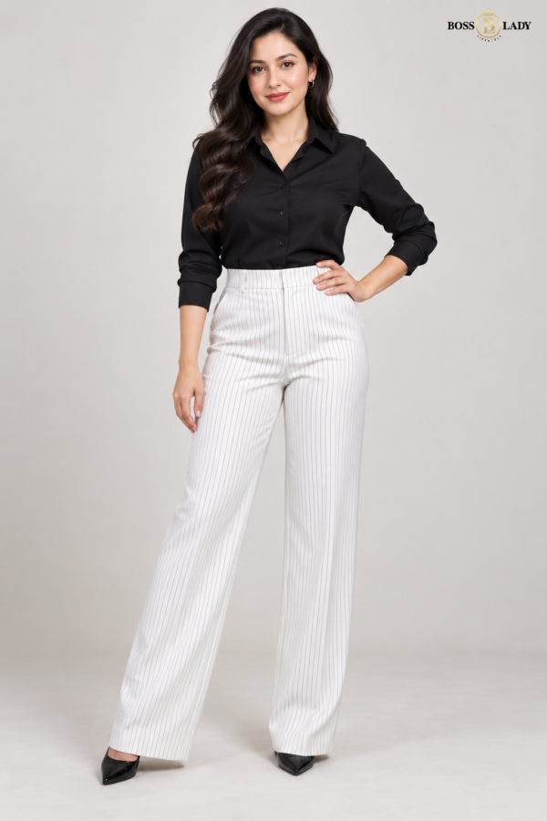White Lining Formal Pant