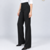 00 PLAIN BK 3 Black Parallel-Fit Formal Pant